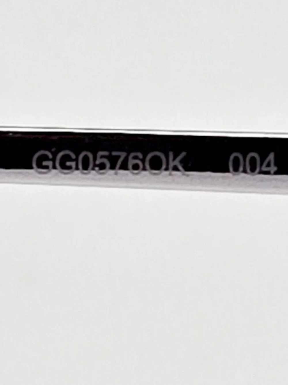 Gucci GG0576OK Black Silver Metal Eyeglass Frames Only